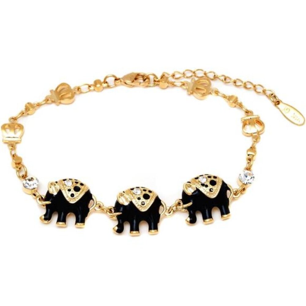 Dainty Triple Elephant Bracelet